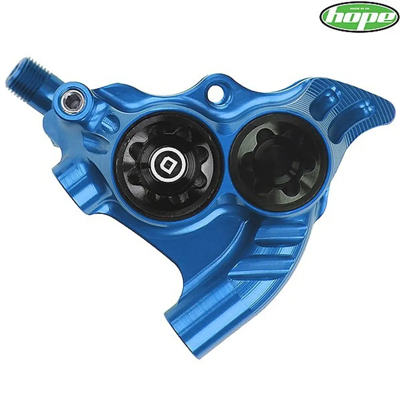 Hope RX4+ Caliper Complete - Flat Mount Rear+20 - DOT - Blue