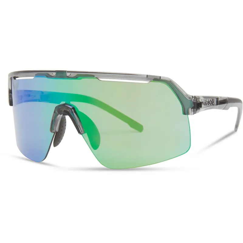 Madison Crypto Air Sunglasses Crystal Smoke/Green Mirror Lens-1