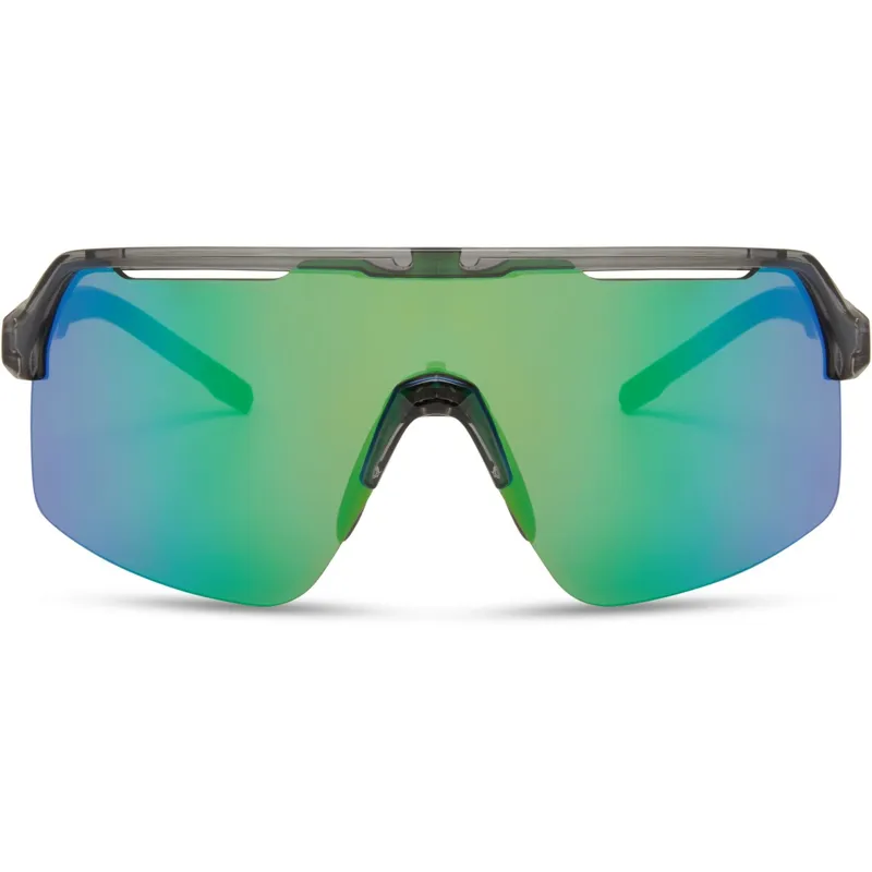 Madison Crypto Air Sunglasses Crystal Smoke/Green Mirror Lens