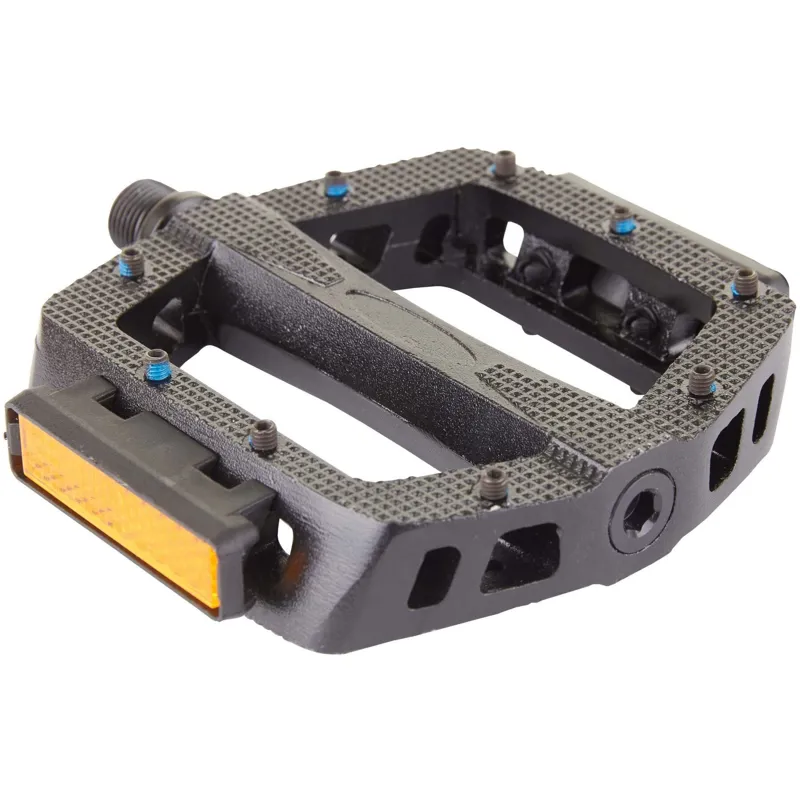 MPart Primo Alloy Platform Pedal with Screw Pins 9/16in Black-1