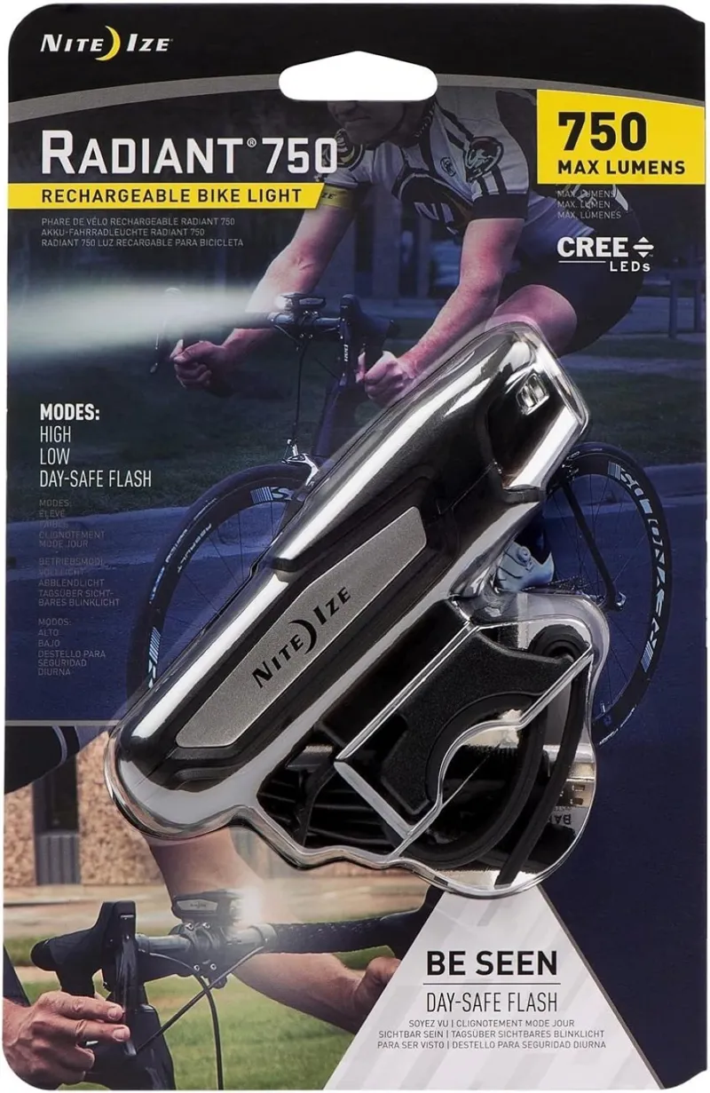 Nite Ize Radiant 750 White Light Pro Rechargeable Bike Light 