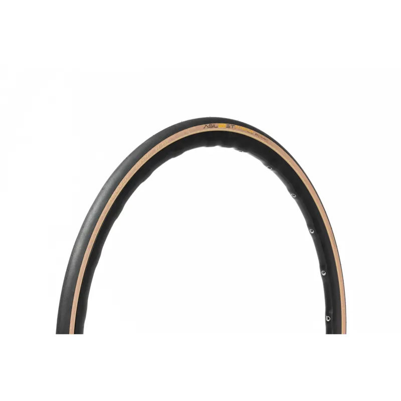 Panaracer Agilest Duro TLR Folding Road Tyre: Black/Amber-2