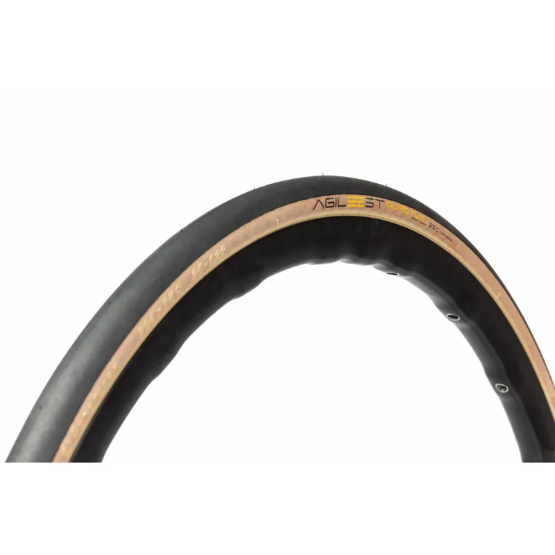 Panaracer Agilest Duro TLR Folding Road Tyre: Black/Amber