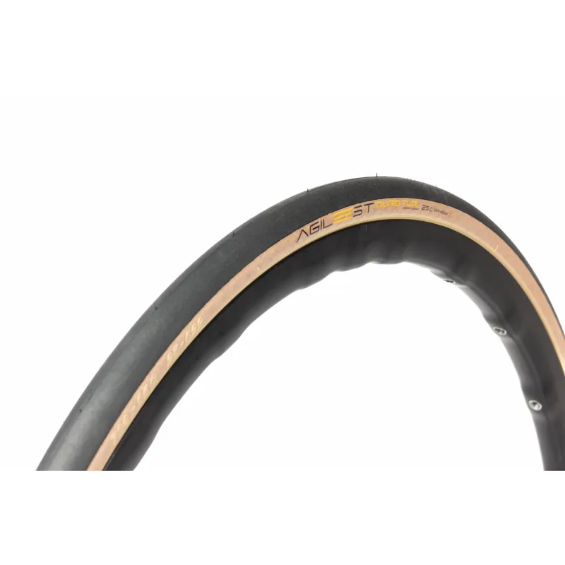 Panaracer Agilest Duro TLR Folding Road Tyre: Black/Amber-5