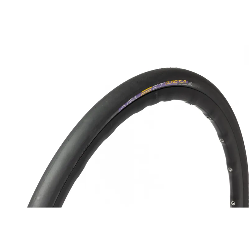 Panaracer Agilest Duro TLR Folding Road Tyre: Black/Black-5