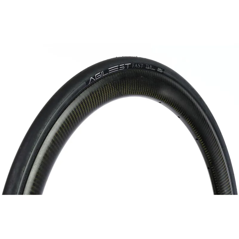 Panaracer Agilest Fast TLR Folding Road Tyre: Black/Black