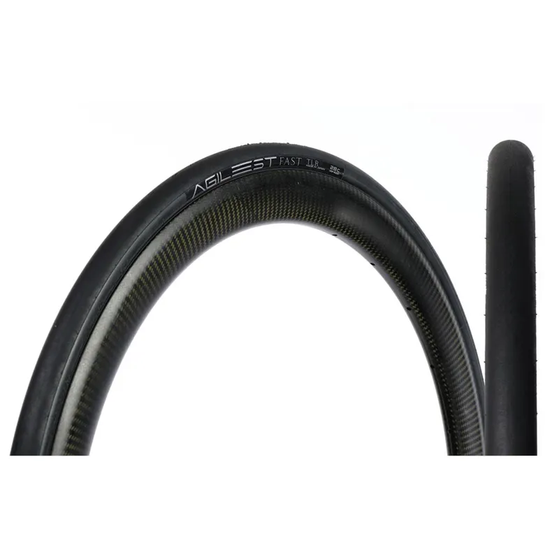 Panaracer Agilest Fast TLR Folding Road Tyre: Black/Black-2