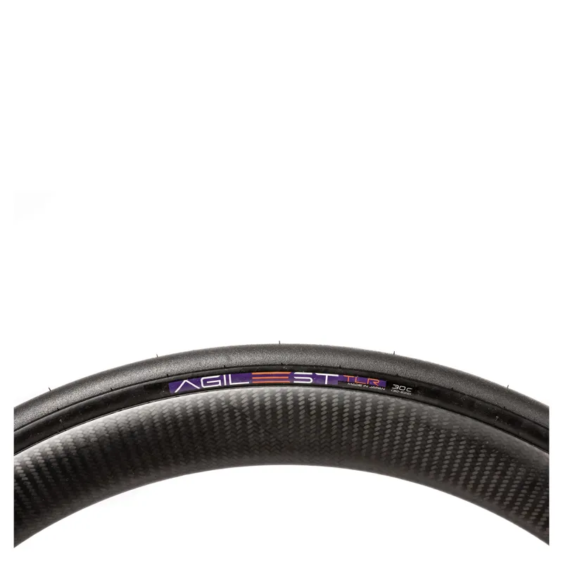 Panaracer Agilest TLR Folding Road Tyre: Black/Black-1