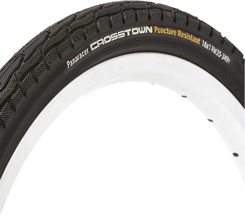Panaracer Cross Town Sport Foldaway Bike Urban Tyre Black/Black 16x1-3/8