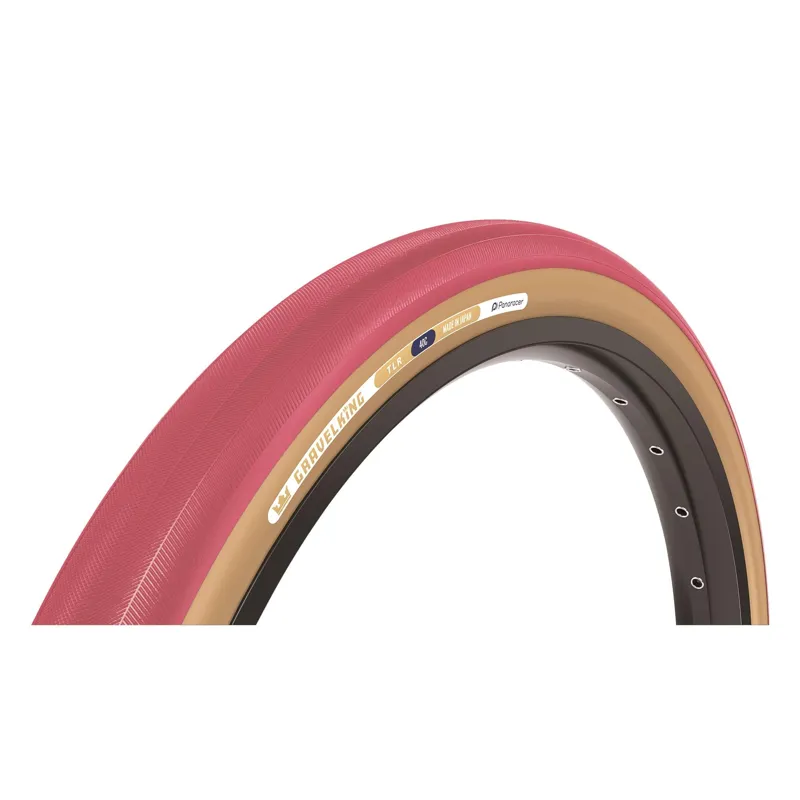 Panaracer GravelKing Slick Colour Edition 2025 TLR Gravel Tyre: Cranberry/Brown