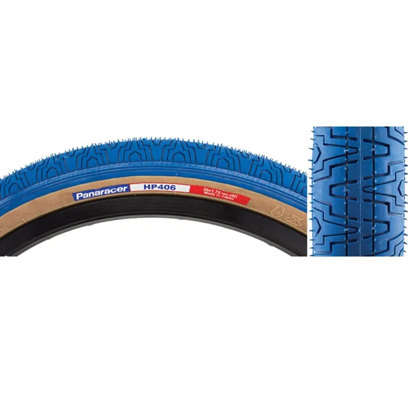 Panaracer HP406 BMX Tyre: Blue/Amber