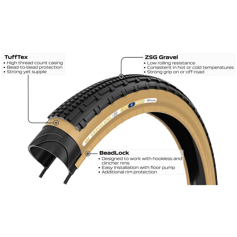 Panaracer TLR GravelKing SK TLR Gravel Tyre: Black/Brown-2
