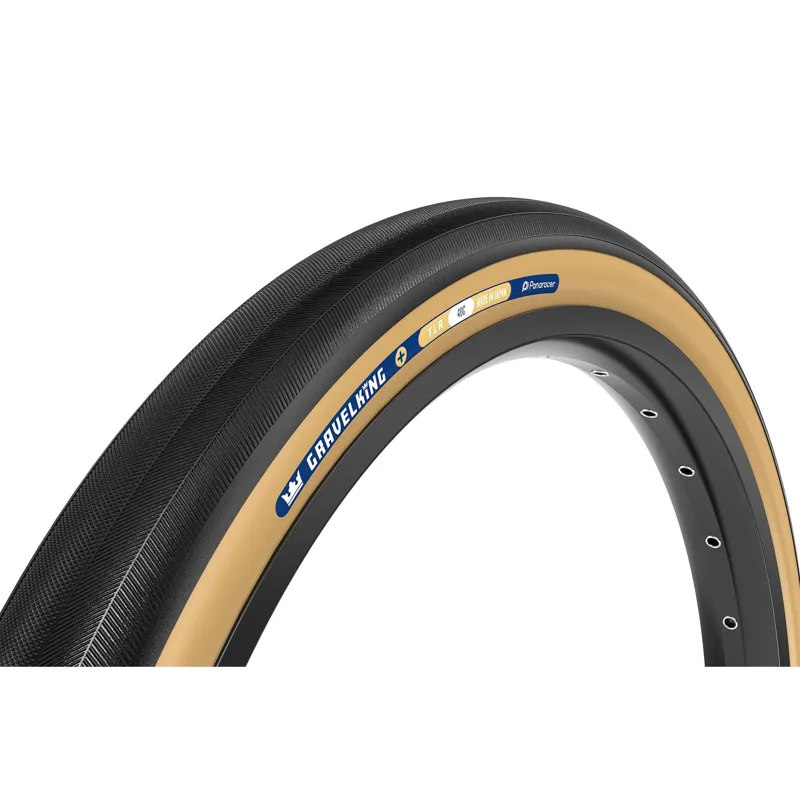Panaracer TLR GravelKing Slick Plus TLR Gravel Tyre: Black/Brown