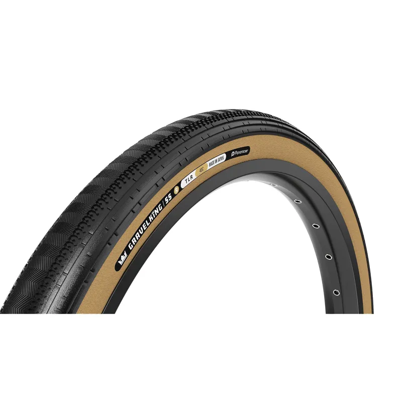 Panaracer TLR GravelKing SS R-Line TLR Gravel Tyre: Black/Amber