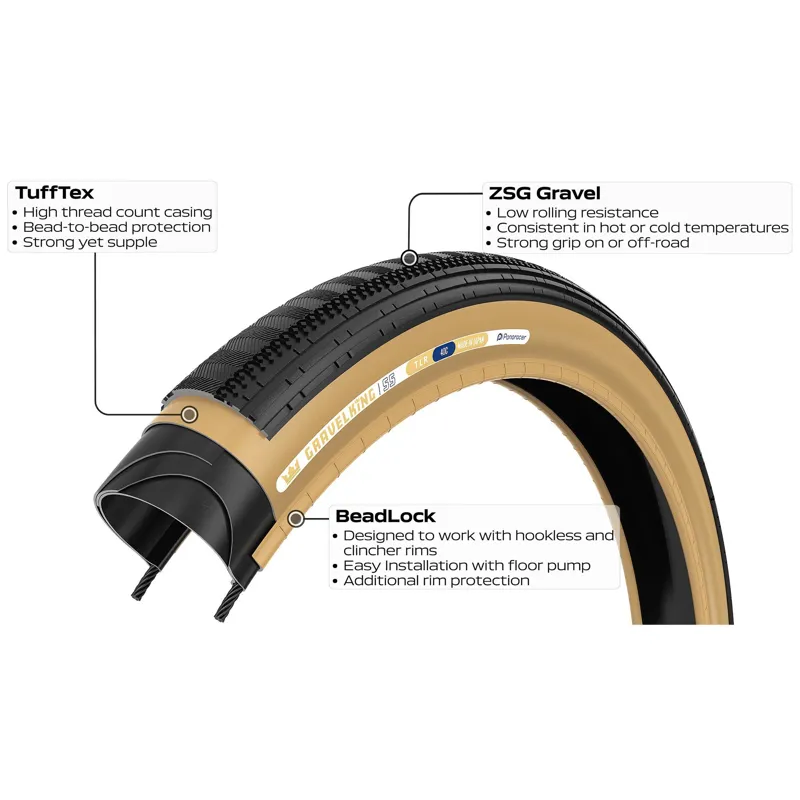 Panaracer TLR GravelKing SS TLR Gravel Tyre Black/Black-2