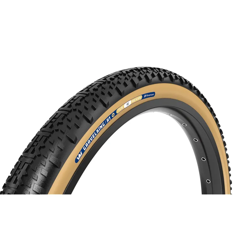 Panaracer TLR Gravelking X1 Plus TLR Gravel Tyre: Black/Brown 700x35/40/45/50c