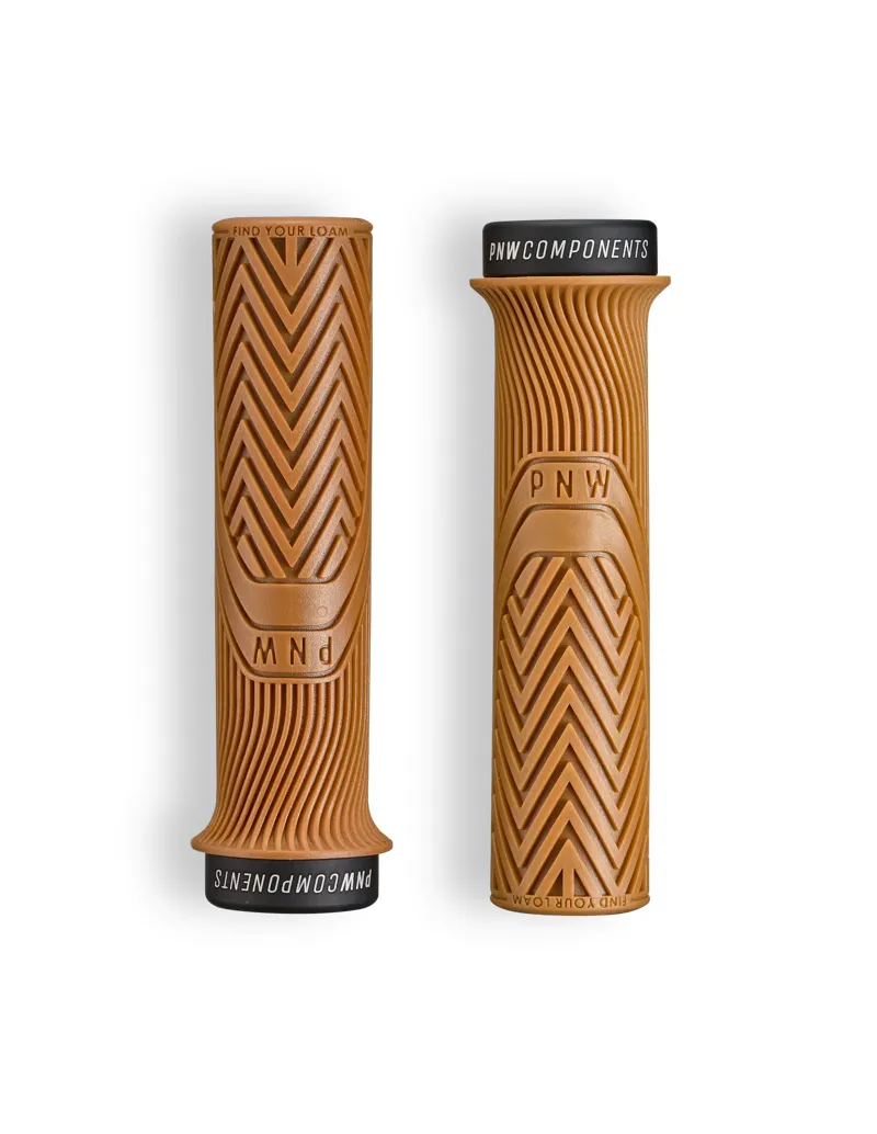 PNW Flat Bar Lock-On Grips - Peanut Butter
