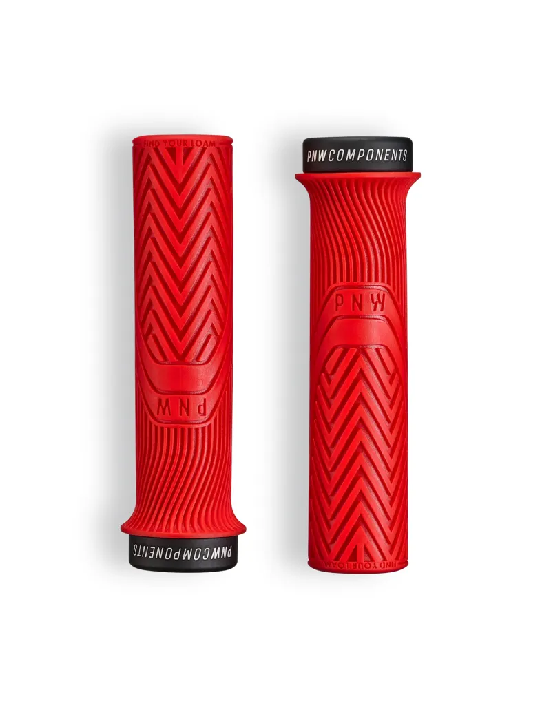 PNW Flat Bar Lock-On Grips - Really Red