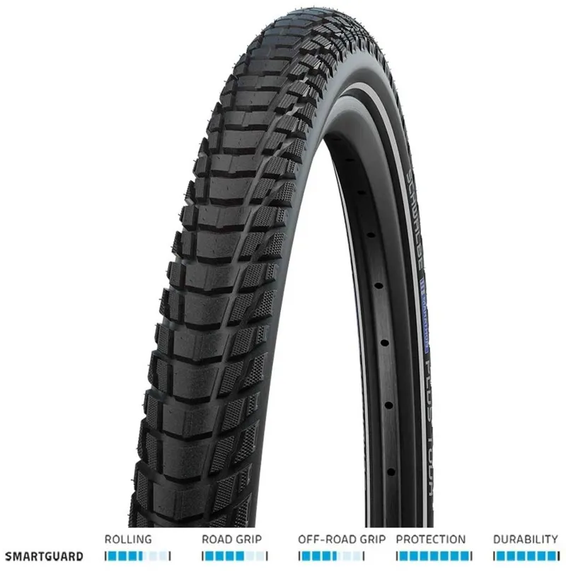Schwalbe Marathon Plus Tour 27.5x2.35 Wire Tyre Addix Endurance Smart Dualguard 67Tpi E-50 Black