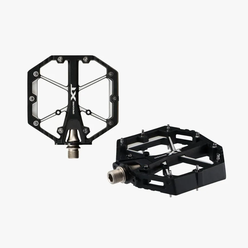 Shimano Deore XT MTB Flat Pedals in Black