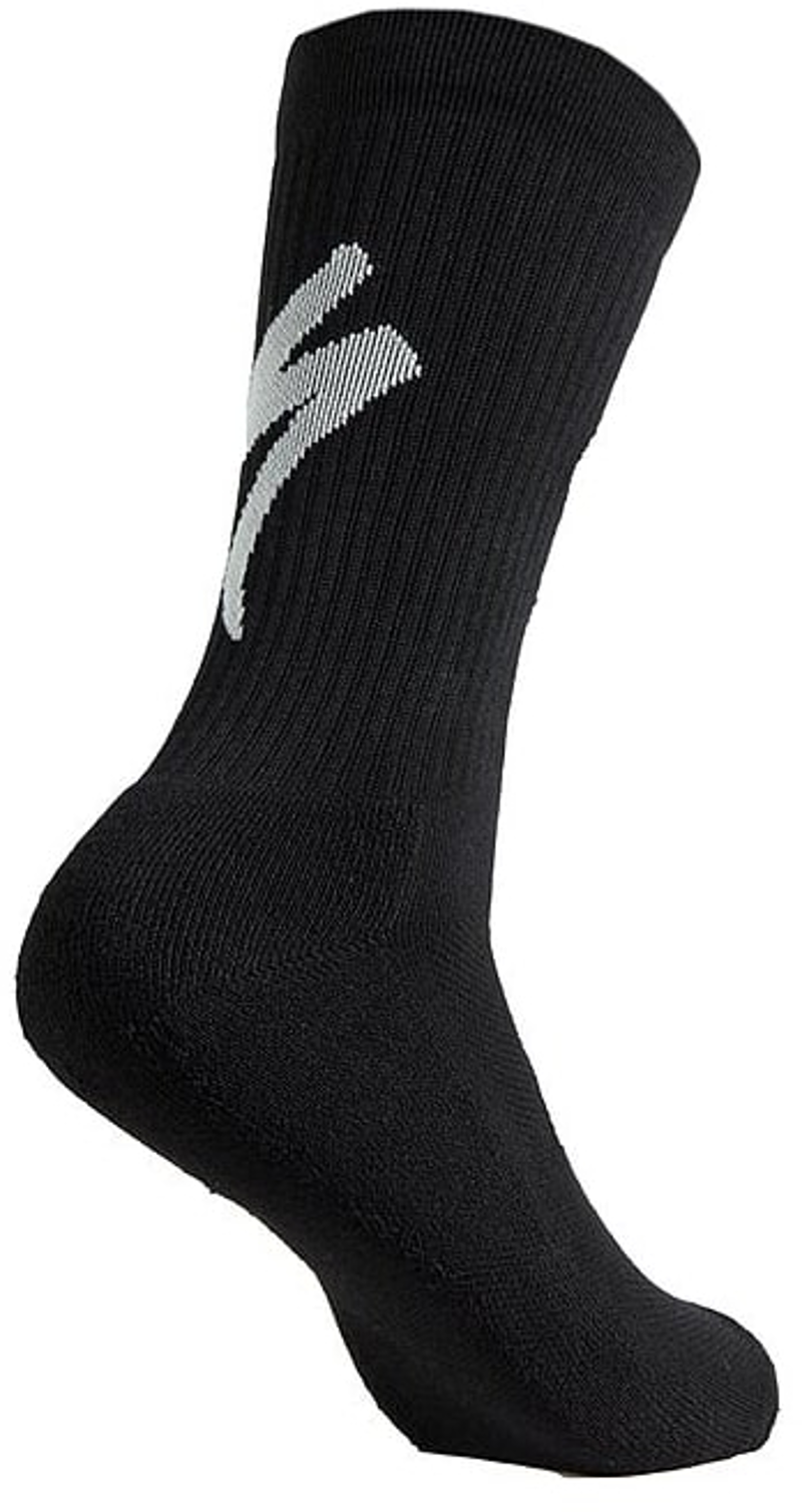 Specialized Techno MTB Tall Logo Sock Black/White-1