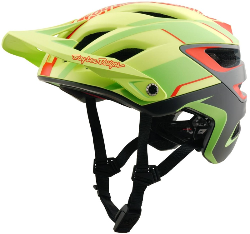 Troy Lee A3 MTB Halo Helmet Lines Glo Yellow