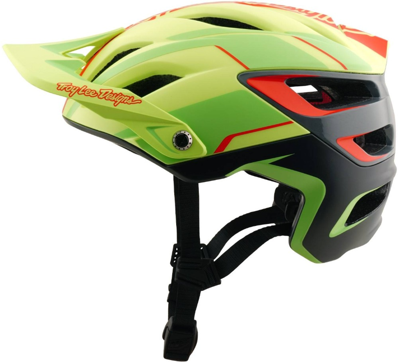 Troy Lee A3 MTB Halo Helmet Lines Glo Yellow-2