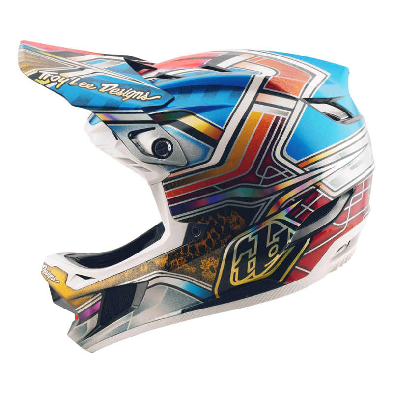 Troy Lee D4 Carbon Full Face MTB Lowrider Helmet Blue