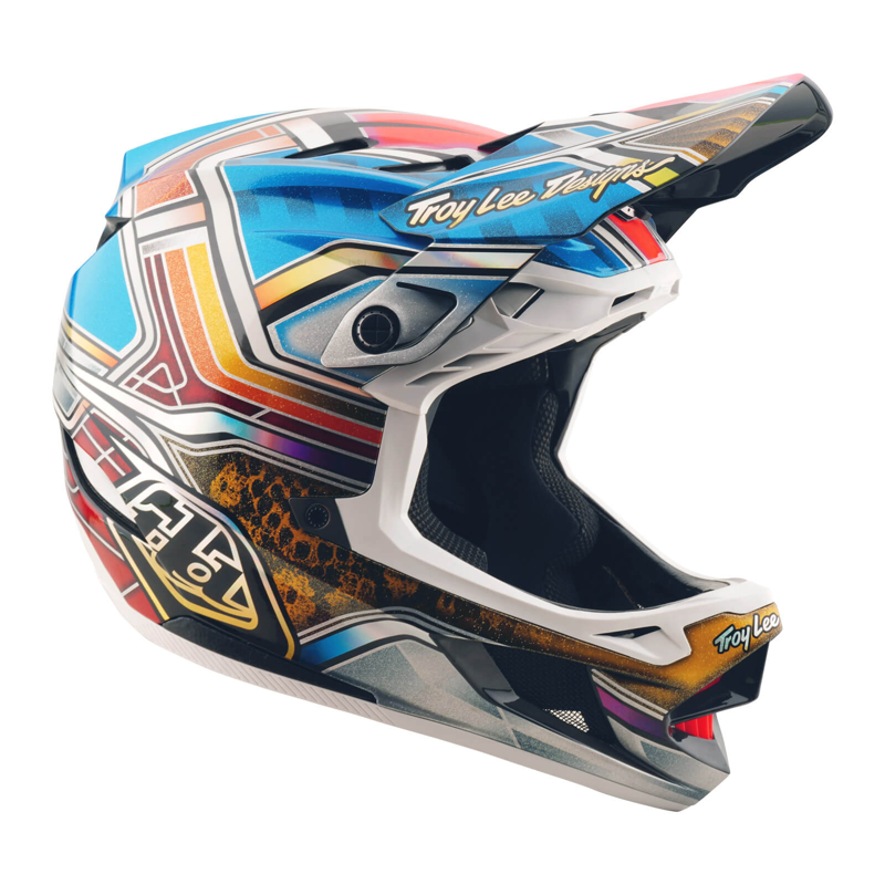 Troy Lee D4 Carbon Full Face MTB Lowrider Helmet Blue-6