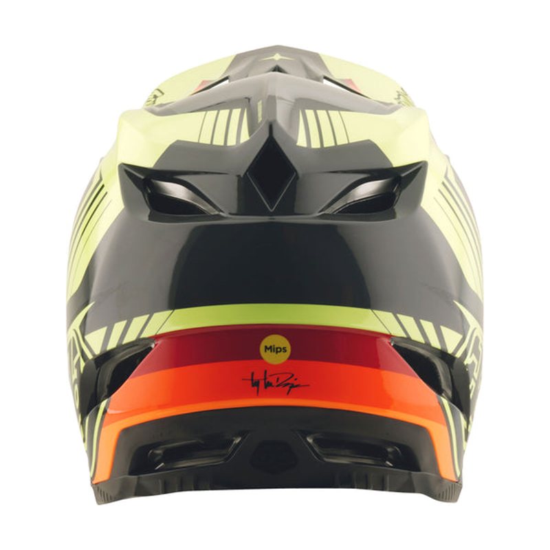 Troy Lee D4 Polyacrylite Full Face MTB Qualifer Helmet Black/Yellow-2