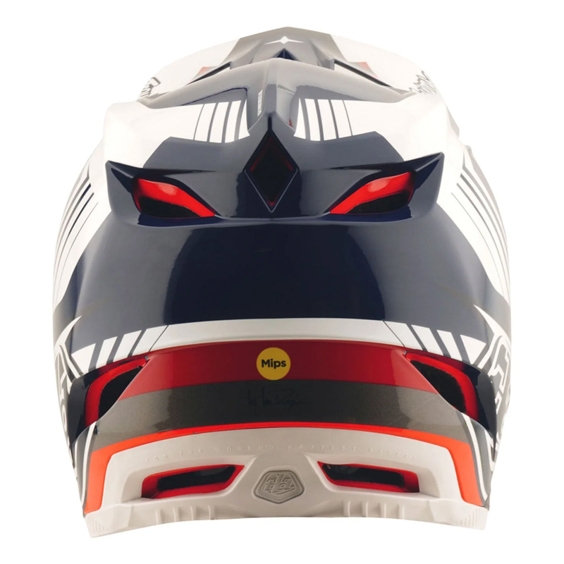 Troy Lee D4 Polyacrylite Full Face MTB Qualifer Helmet Blue/White-1