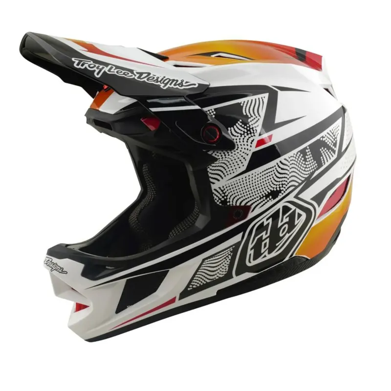 Troy Lee Designs D4 Composite Helmet Lined Up White