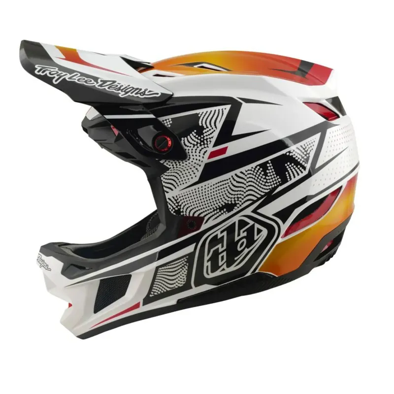 Troy Lee Designs D4 Composite Helmet Lined Up White-1