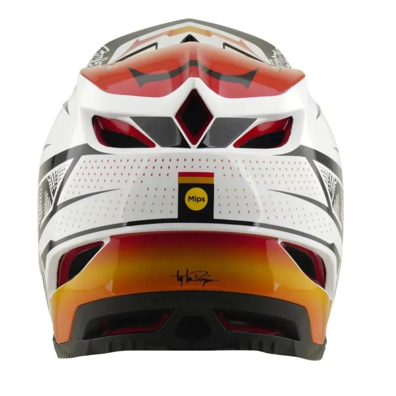 Troy Lee Designs D4 Composite Helmet Lined Up White-3
