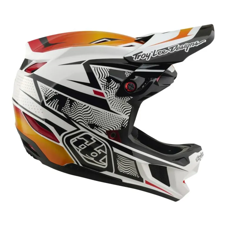 Troy Lee Designs D4 Composite Helmet Lined Up White-5