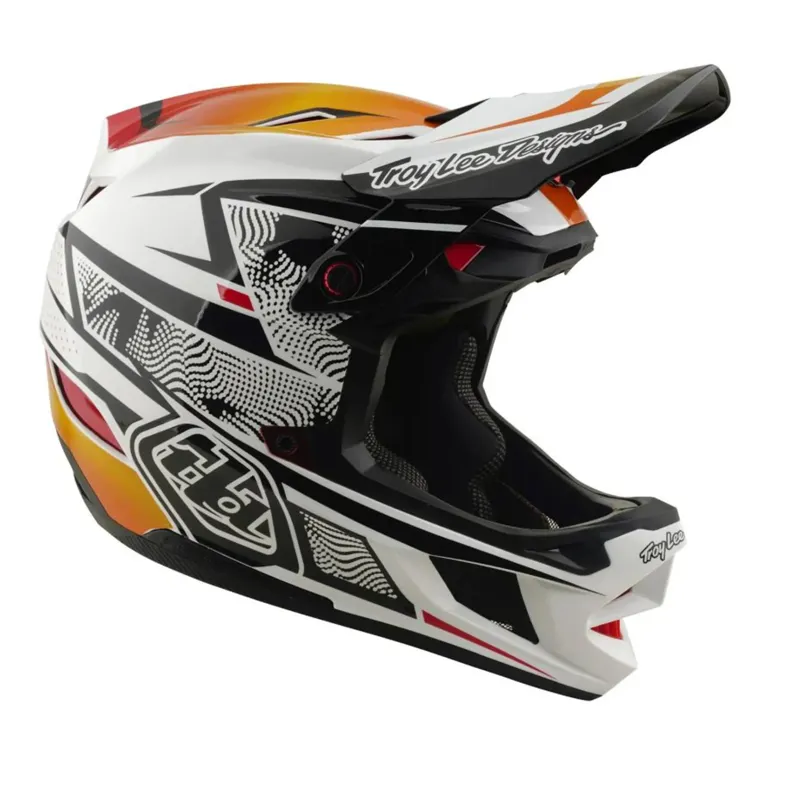 Troy Lee Designs D4 Composite Helmet Lined Up White-6
