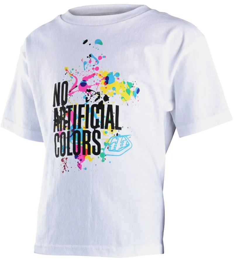 Troy Lee Designs 40th Holiday No Artificial Colors Kids Short Sleeve T-Shirt / White