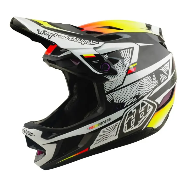 Troy Lee Designs D4 Carbon Helmet Lined Up Black