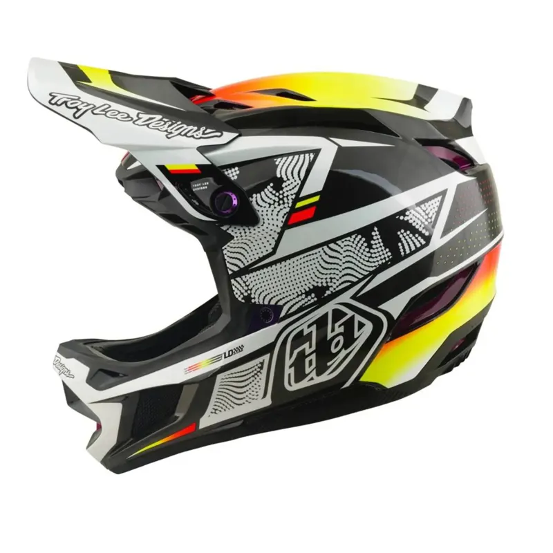 Troy Lee Designs D4 Carbon Helmet Lined Up Black-1