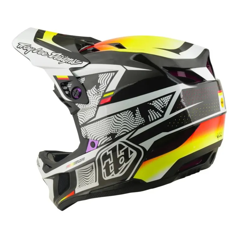 Troy Lee Designs D4 Carbon Helmet Lined Up Black-2