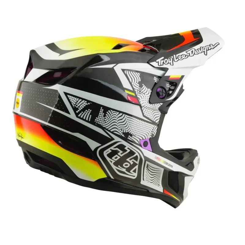 Troy Lee Designs D4 Carbon Helmet Lined Up Black-4