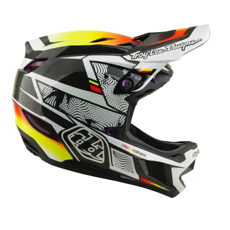 Troy Lee Designs D4 Carbon Helmet Lined Up Black-5