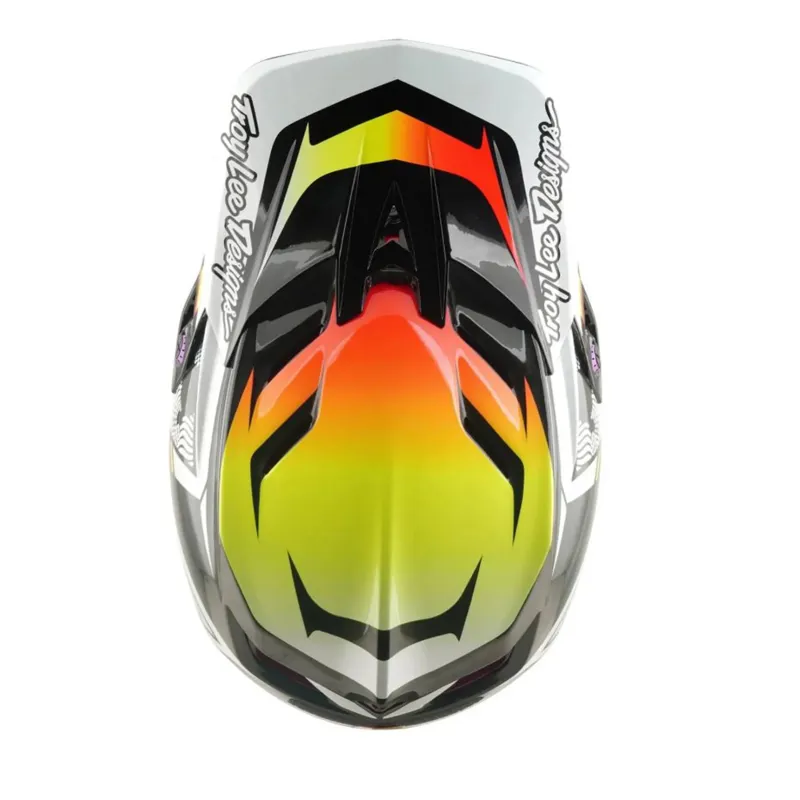 Troy Lee Designs D4 Carbon Helmet Lined Up Black-7
