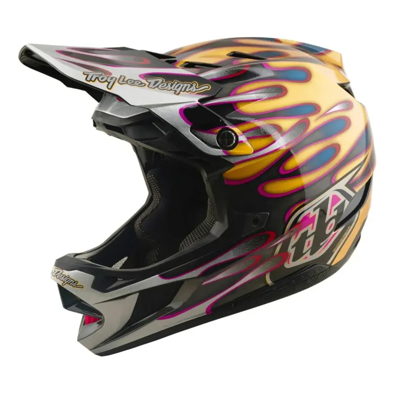 Troy Lee Designs D4 Carbon Helmet Overspray Gold / Black