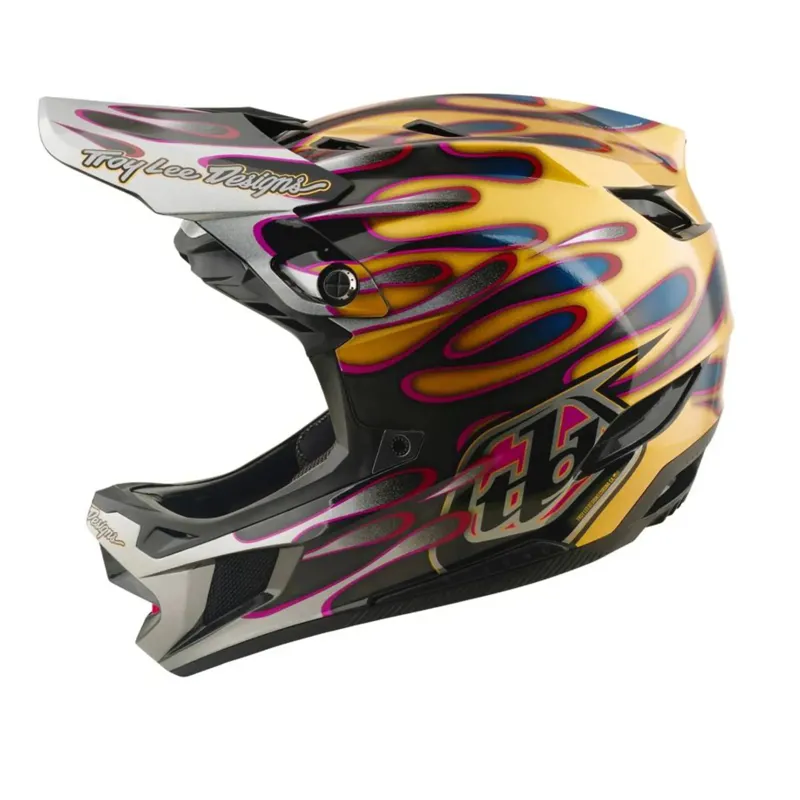Troy Lee Designs D4 Carbon Helmet Overspray Gold / Black-1