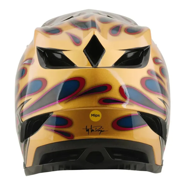 Troy Lee Designs D4 Carbon Helmet Overspray Gold / Black-3