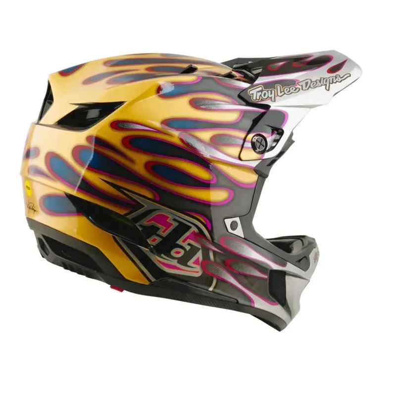 Troy Lee Designs D4 Carbon Helmet Overspray Gold / Black-4