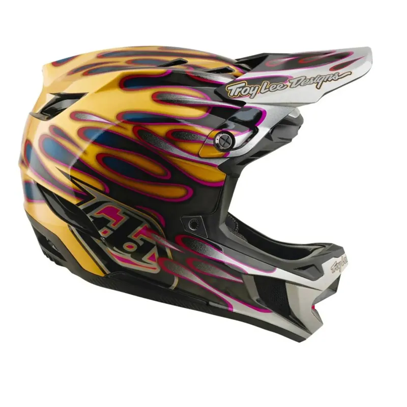 Troy Lee Designs D4 Carbon Helmet Overspray Gold / Black-5