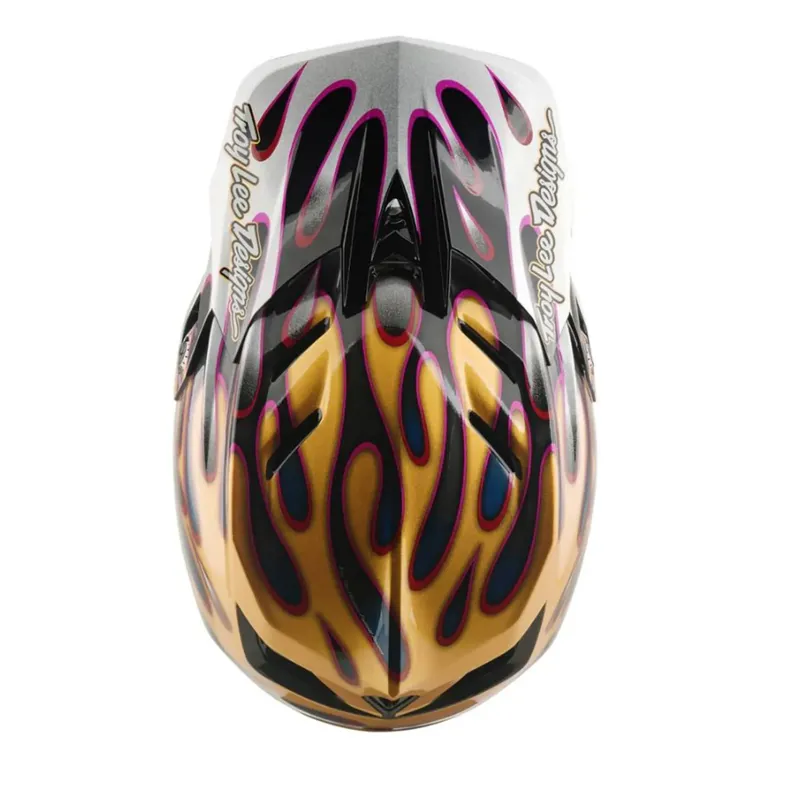 Troy Lee Designs D4 Carbon Helmet Overspray Gold / Black-7