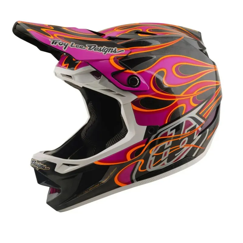 Troy Lee Designs D4 Carbon Helmet Torched Carbon / Magenta